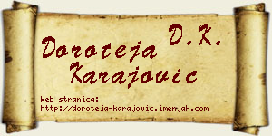 Doroteja Karajović vizit kartica
